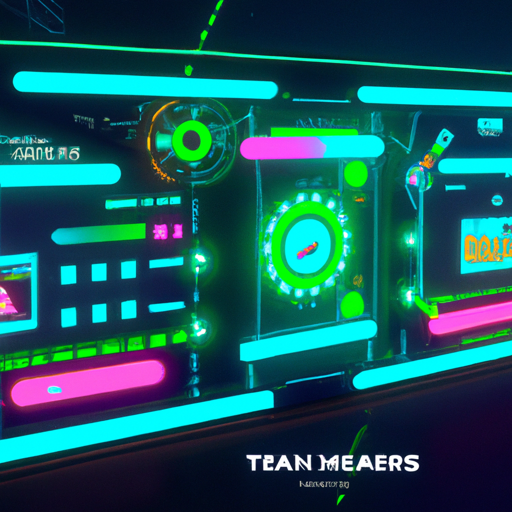 HUD and neon pulse cues with streak counters